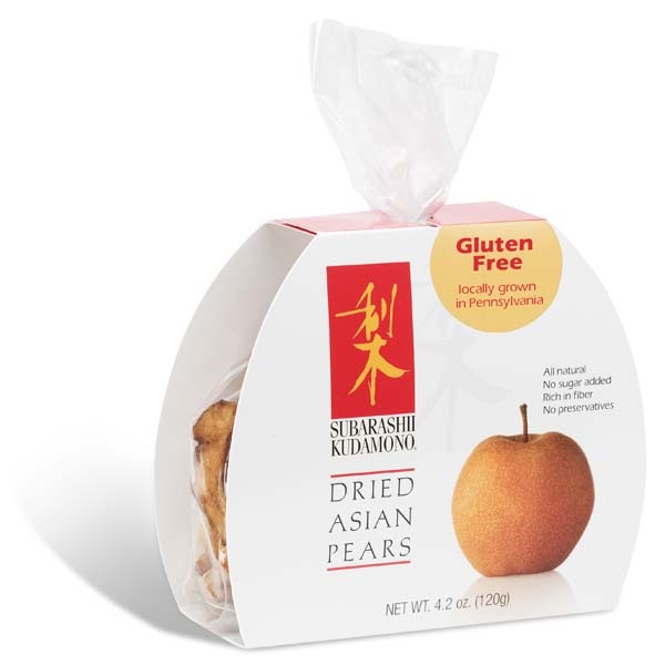 small, gift package of dried Asian Pears