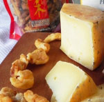 fresh wedges of cheese paired with dried Asian Pears